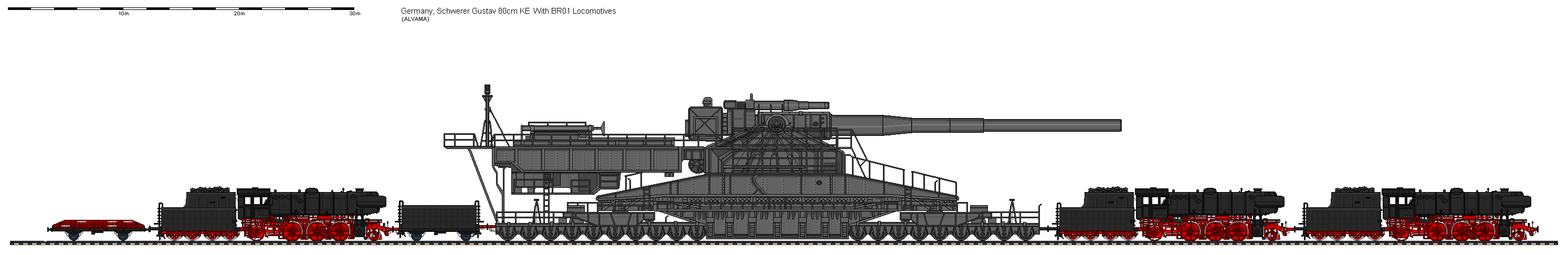 1/700 Scale Schwerer Gustav 80cm Railroad Gun (L98SMFP3Y) by wachapman
